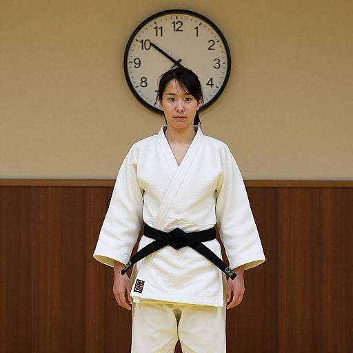Tsukuri Judo Woman with Clock