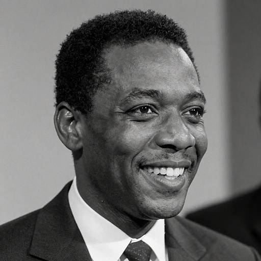 Grainy High-Contrast Black-and-White Portrait of Man