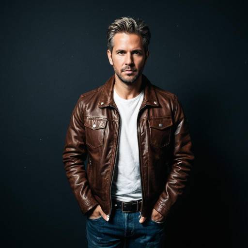 Man in Brown Leather Jacket and White Shirt