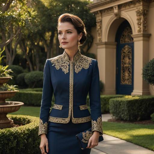 Elegant Woman in High Fashion Outdoors