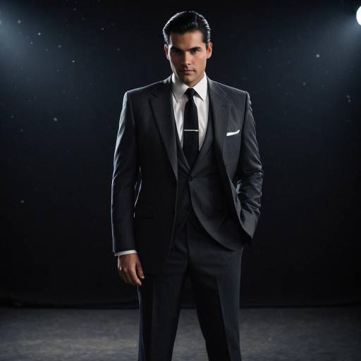 Man in Dark Grey Three-Piece Suit