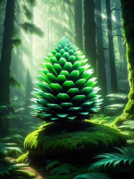 Mysterious Jungle Pinecone under Glass Dome