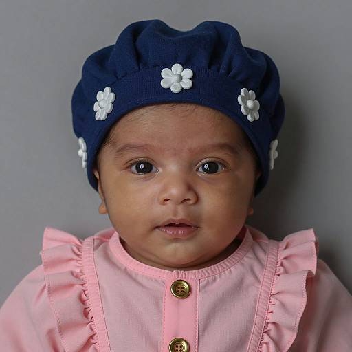 Elegant Portrait of Indian Newborn in Costume