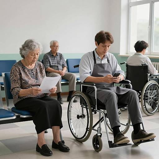 People Waiting in Medical Facility