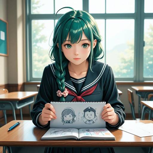 Admiral Kancolle in a Serene Classroom