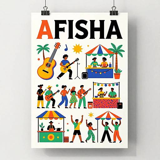 Vibrant Urban Festival Afisha Design