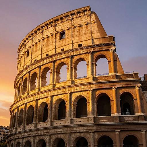 Colosseum Sunset with Dramatic Shadows