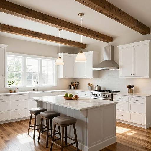 Cozy Country Kitchen with Island