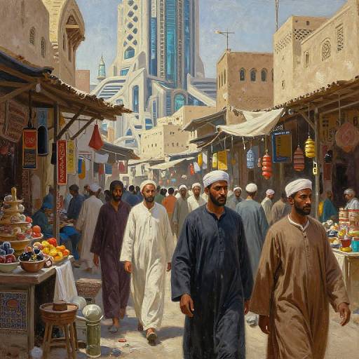 Futuristic Marrakech Market Scene