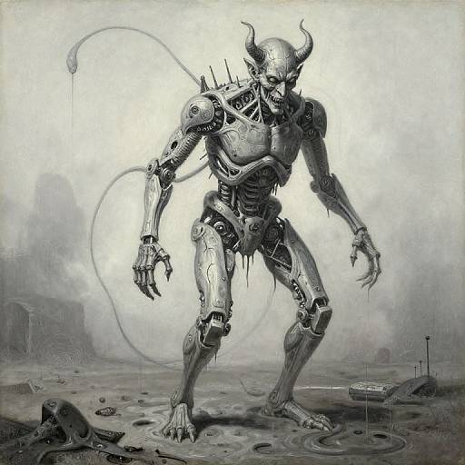 Demon Cyborg in Nihilistic Doomscape