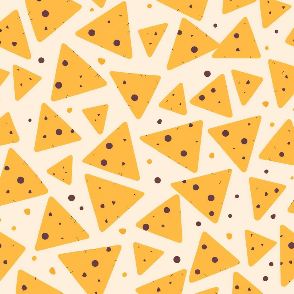 Seamless Cartoon Nacho Pattern Design