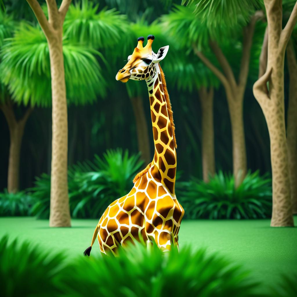 Ultra-Realistic Giraffe Foam Neck Design