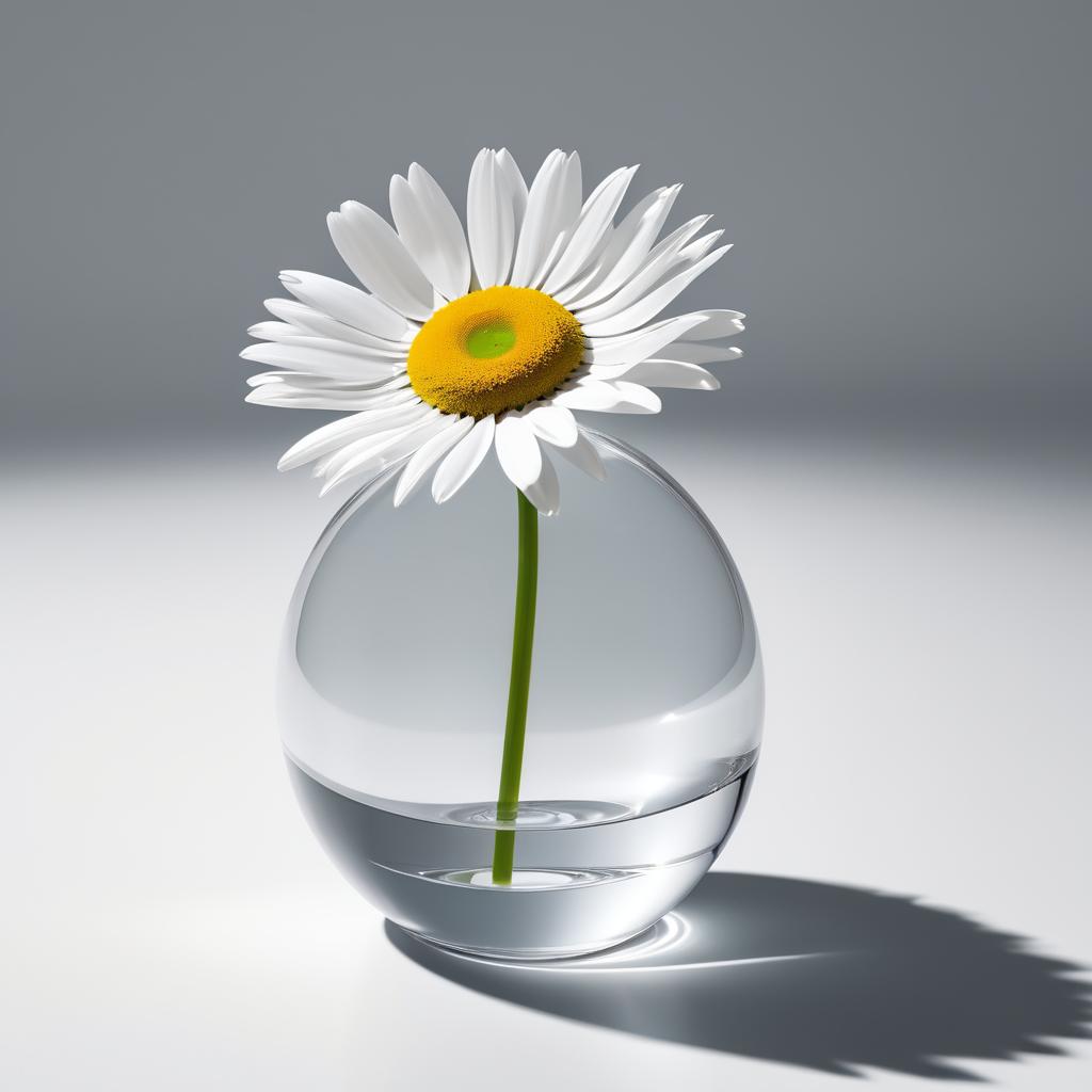 Minimalist Daisy in Glass Vase Critique