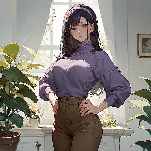 Stylish Cartoon Girl Character Design