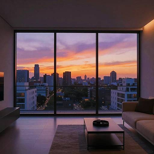 Modern Apartment with Panoramic Cityscape