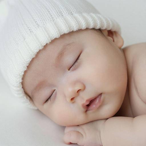 Tender Close-Up of a Sleeping Baby