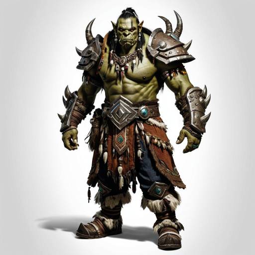 Male Orc Shaman in Tribal Armor