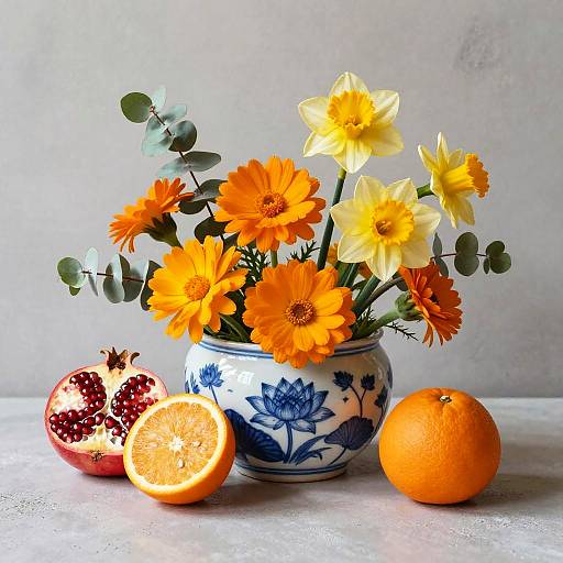 Elegant Still Life with Porcelain Bowl