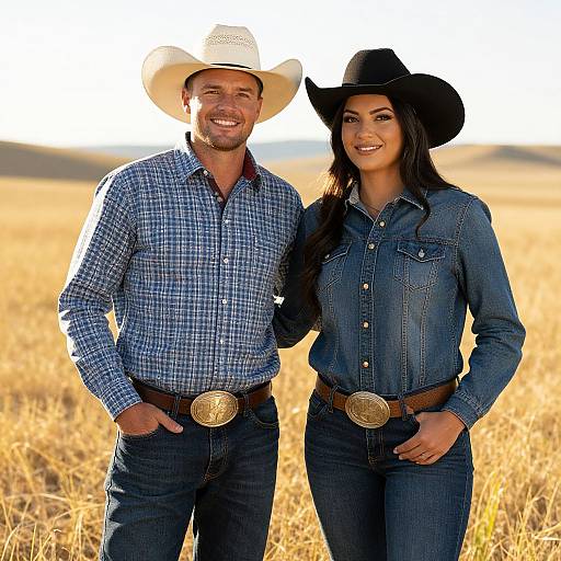 Couple in UpWest Cowboy Attire