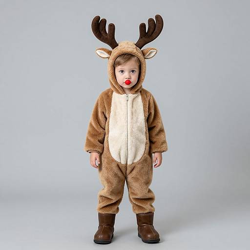 Toddler in Reindeer Costume