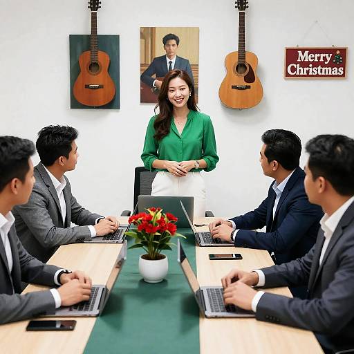 Dynamic Business Meeting in Casual Setting