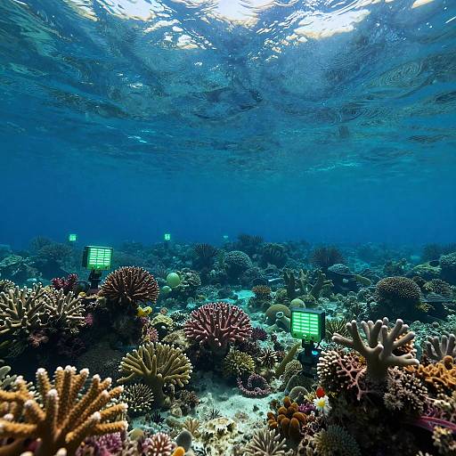 Van Gogh Style Coral Reef Scene