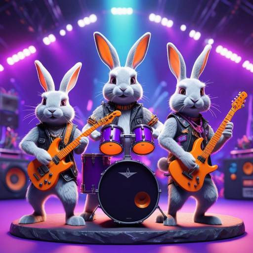 Cinematic 3D Render of Punk Rabbit Band Cinematic 3D Render of Punk Rabbit Band