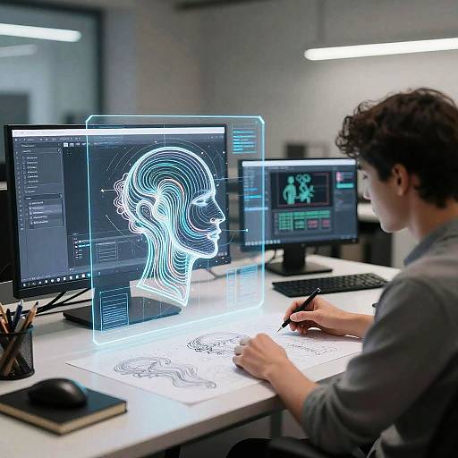 Futuristic Line Art AI Studio