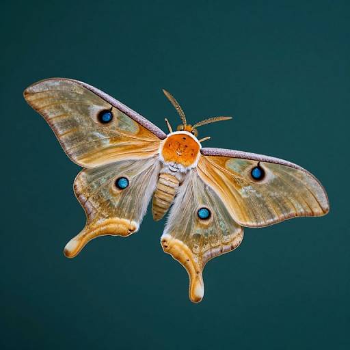 Ethereal Amber-Winged Moth in Flight