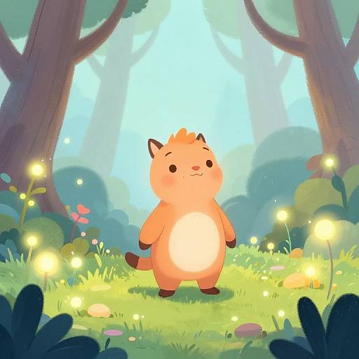 Whimsical Fantasy Forest Scene