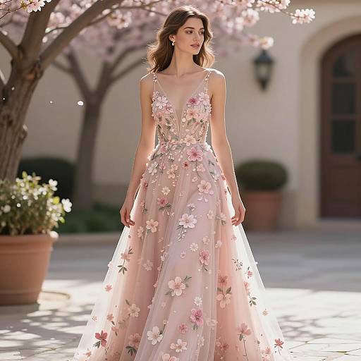 Elegant Spring Evening Gown Fashion Shoot