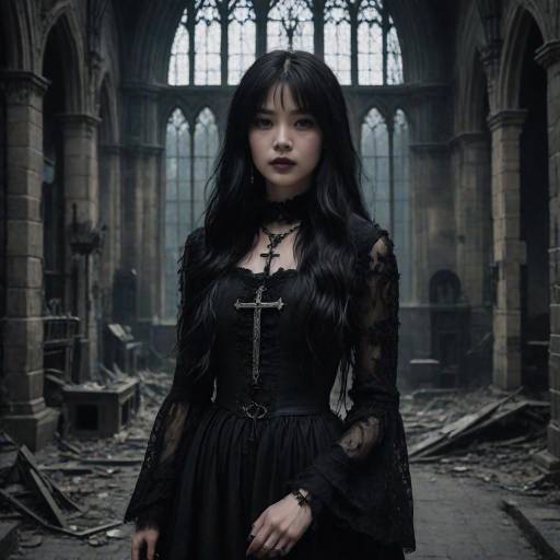Gothic Elegance in Abandoned Cathedral Gothic Elegance in Abandoned Cathedral