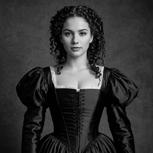 Woman in Dark Renaissance Gown