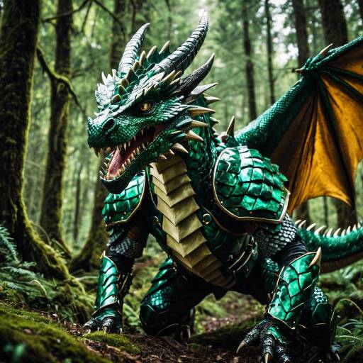 Fearless Teenage Dragon in Enchanted Forest