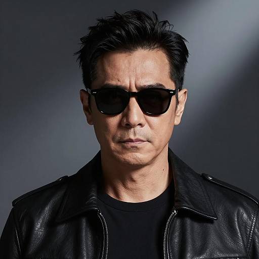 Mysterious Man in Dark Fashion