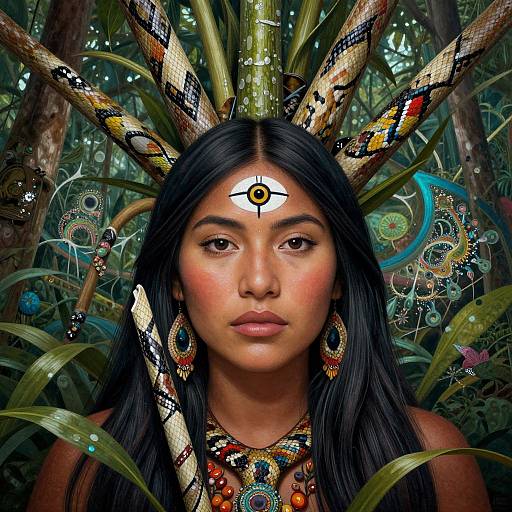 Ayahuasca Spirit Woman with Third Eye