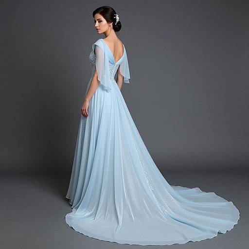 Ethereal Baby Blue Wedding Gown