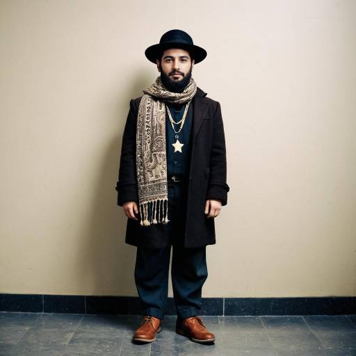 Man in Mordechai Costume with Hat and Scarf