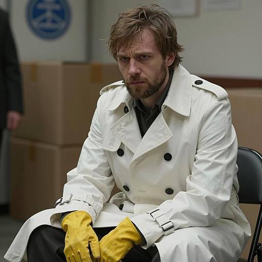 Mysterious Man in a Dim Room