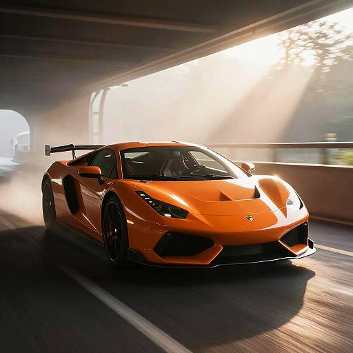 Dawn Supersportwagen Emerging from Tunnel