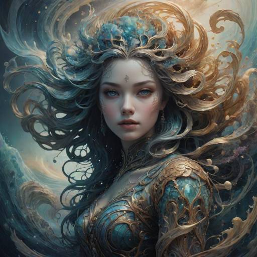 Ethereal Oceanic Mermaid Portrait