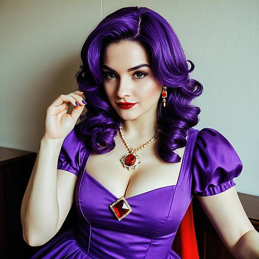 Jojo Joseph Purple Dress Cosplay