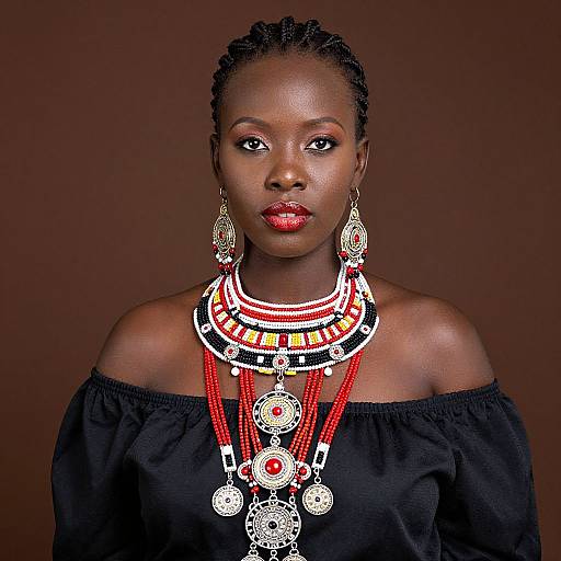 Elegant South African Woman in Traditional Attire