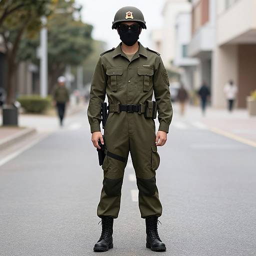 Wicked Soldier Costume on Street