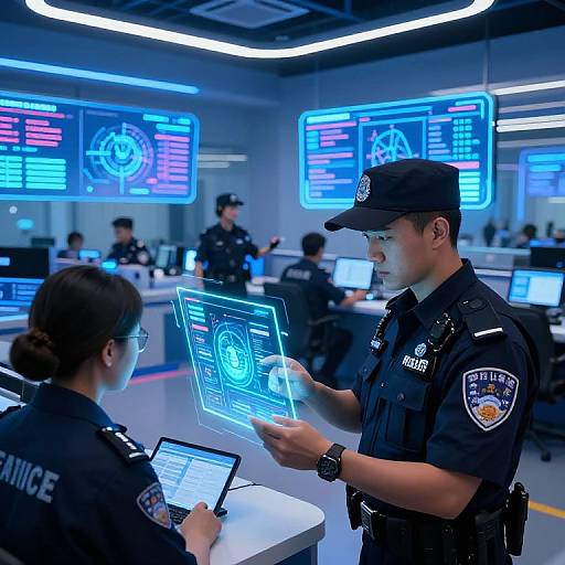 Futuristic AI-Driven Police Precinct