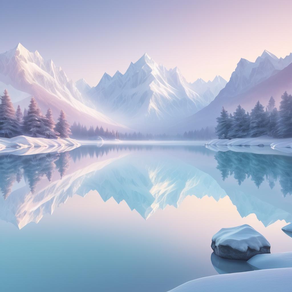 Majestic Snowy Mountains at Dawn