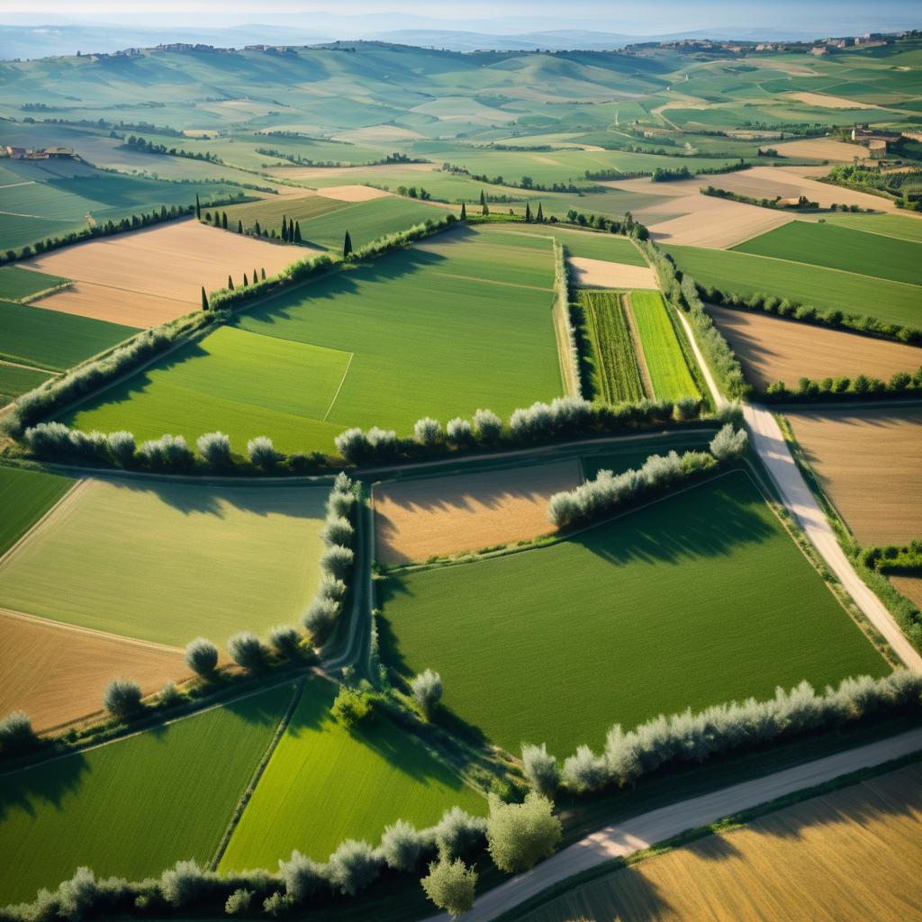 Stunning Aerial View of Italian Countryside