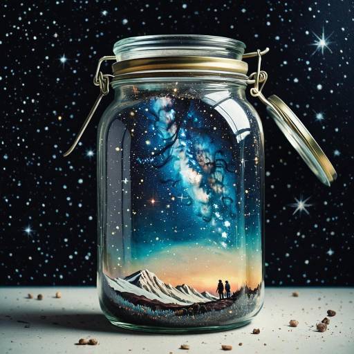Whimsical Milky Way in a Glass Jar