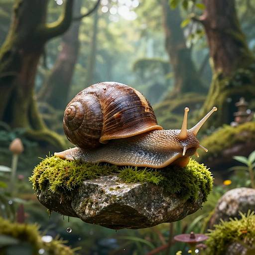 Giant Moss and Stone Snail