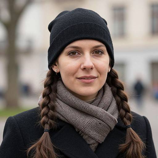 German Woman with Braided Hair